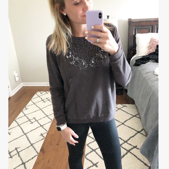 Sweaters - Jeweled Crewneck